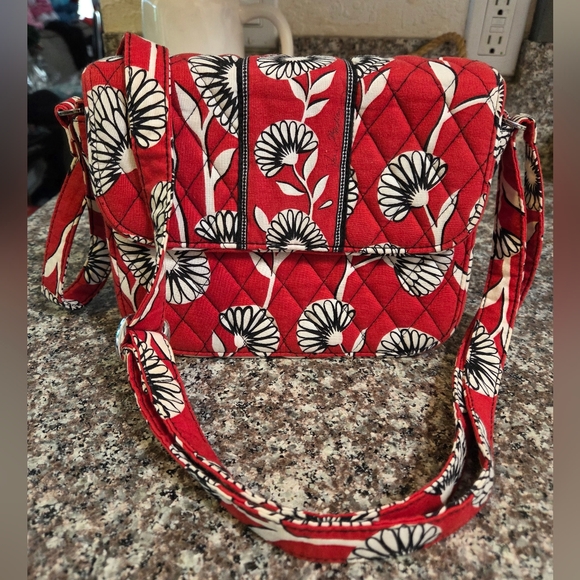Vera Bradley Handbags - Vera Bradley Red Floral Crossbody Bag